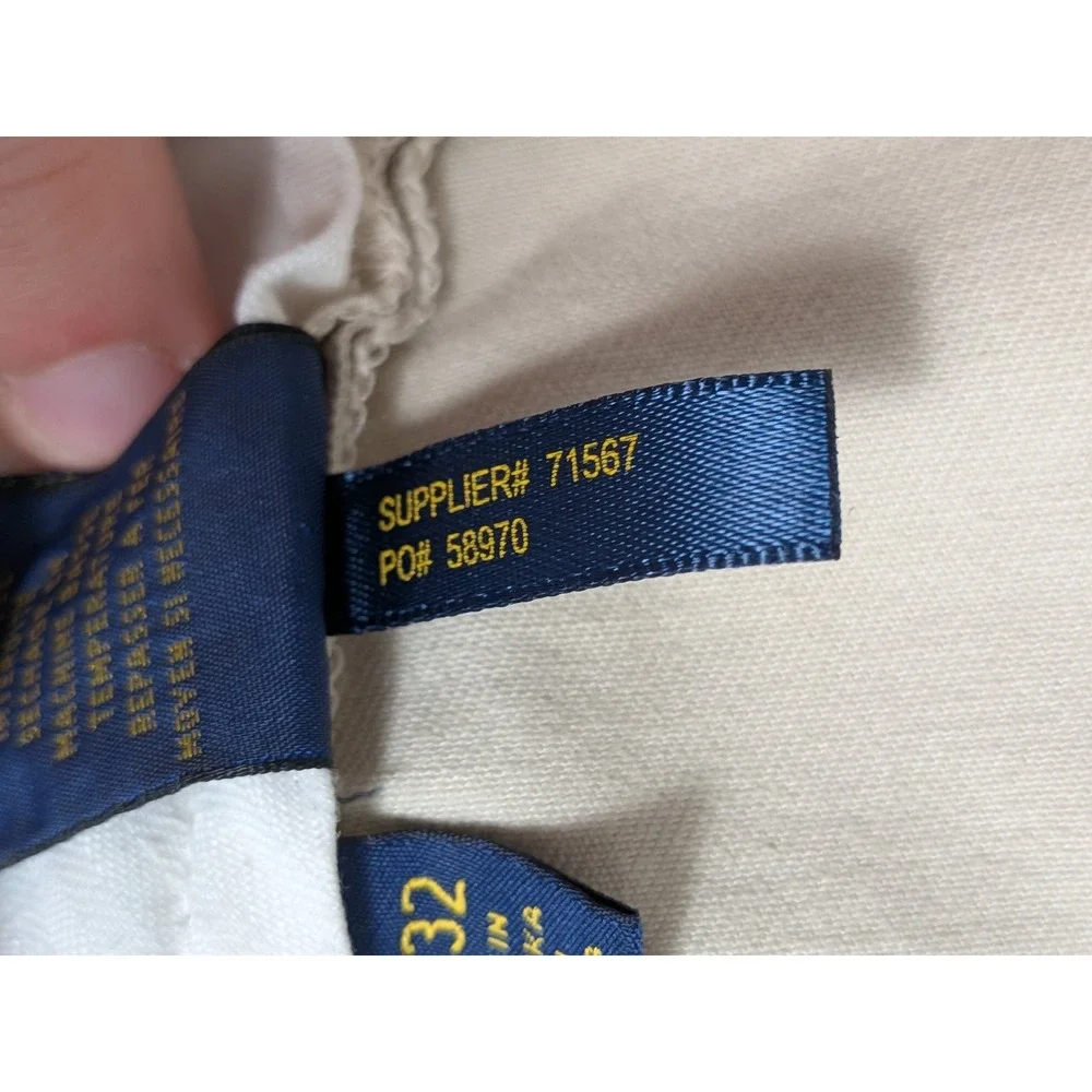 Polo Ralph Lauren Chinos Men's Khaki 40x32 Classic Fit Cotton Pants